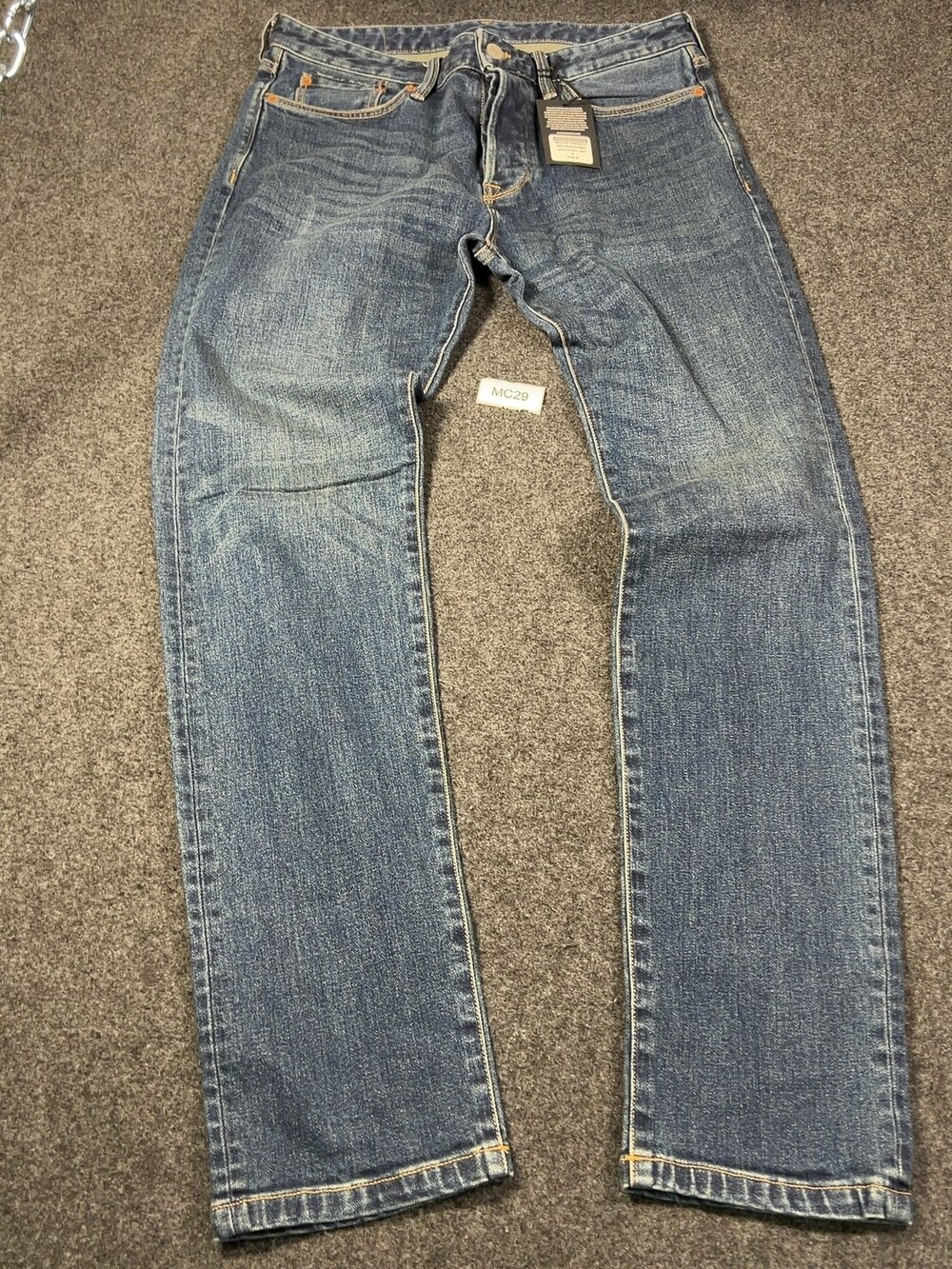 Buck Mason Maverick Slim Jean M001 Medium Wash Mens Sz 34 NWI Msrp148 [MC29]
